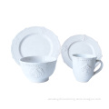 Embossed Wholesale Porcelain Dinnerware Set Restaurant